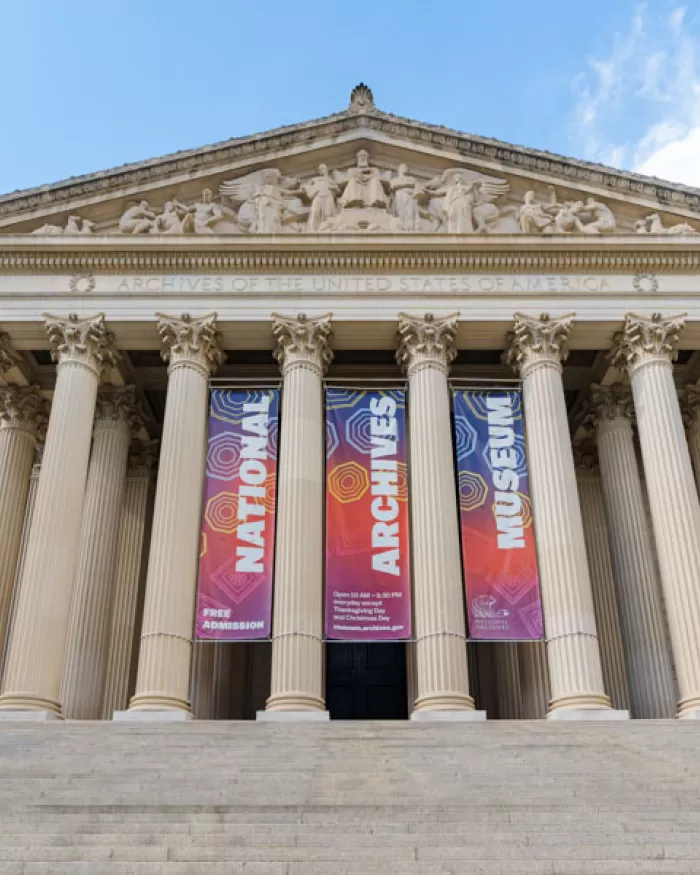 National Archives outside building